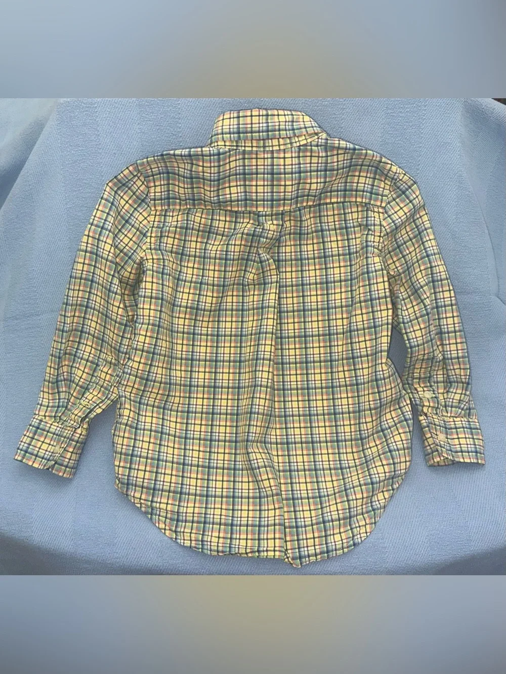 Ralph Lauren Boys' Yellow Plaid Button-Down Shirt size 4/4t